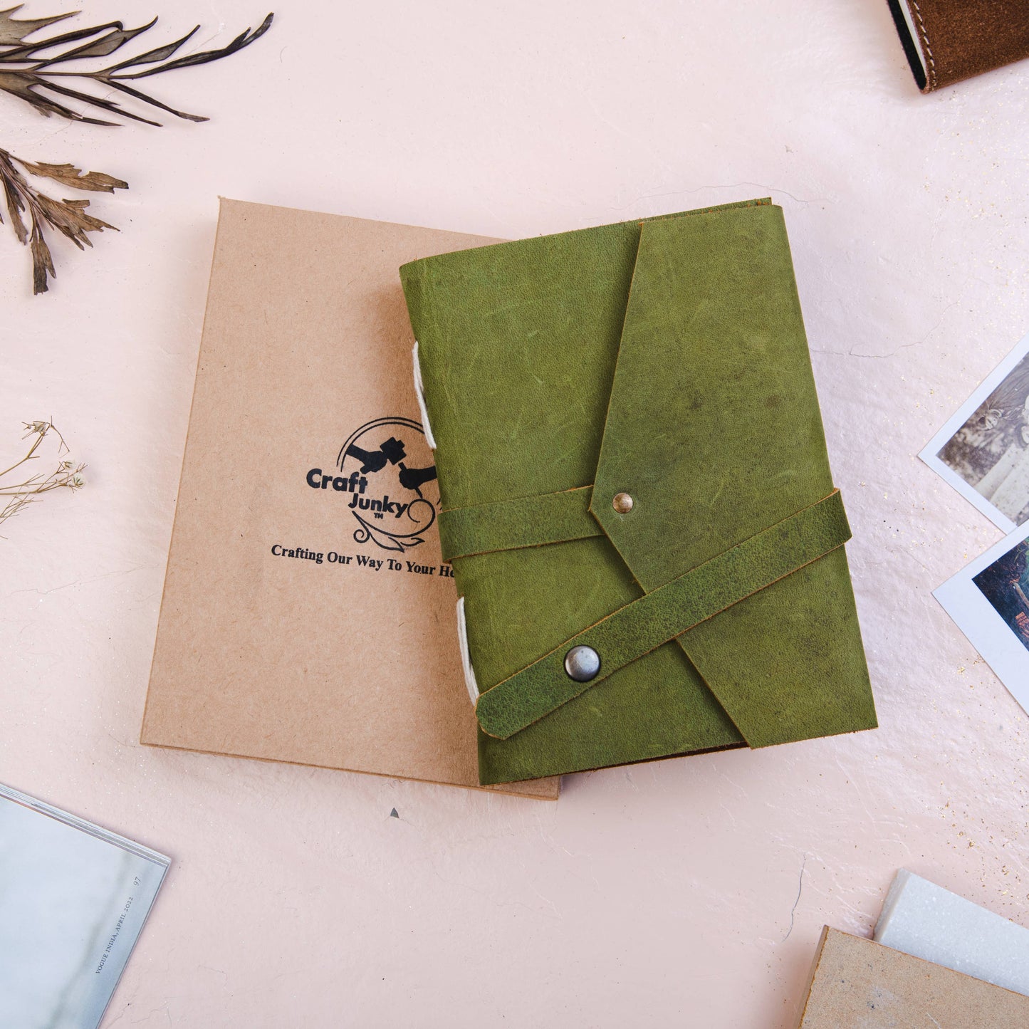 Leather journal diary with Unruled/Ruled page Travel journal: Unlined