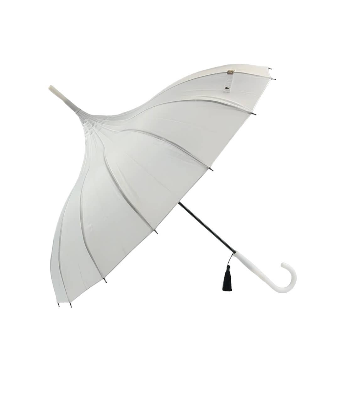 Boutique Classic Pagoda Umbrella in White