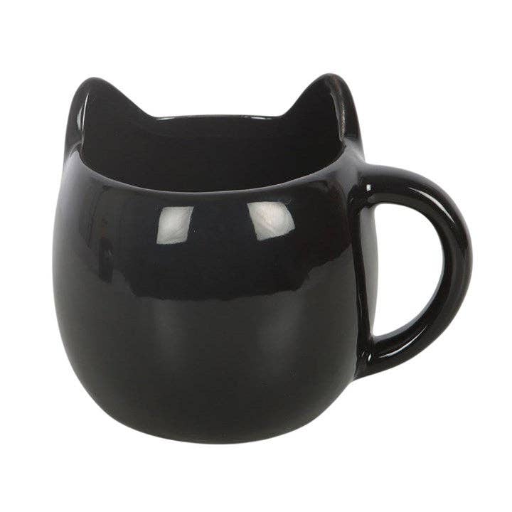 Black Cat Face Mug