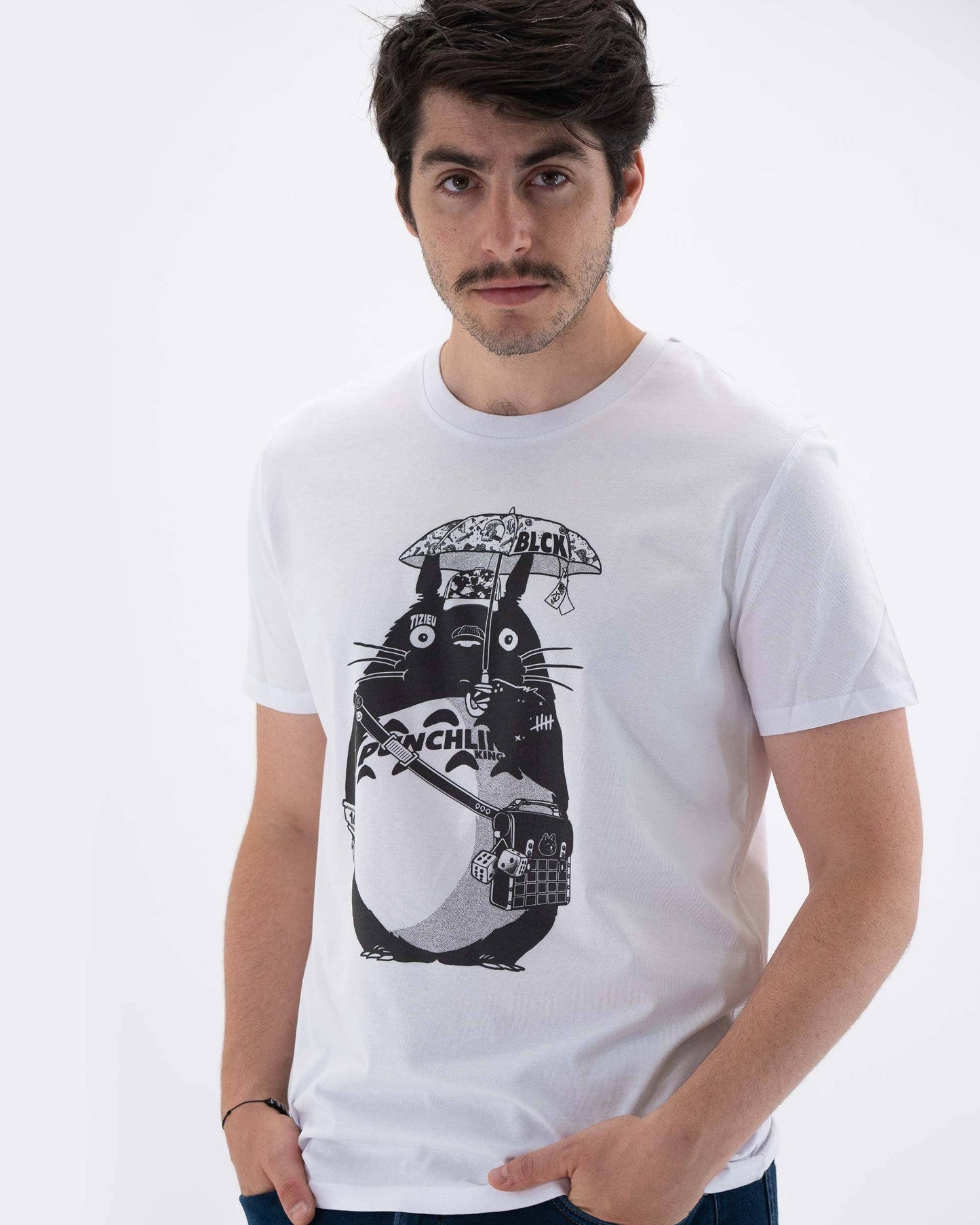 Street Totoro Tee - Totoro Tattoo Graphic Tee Shirt