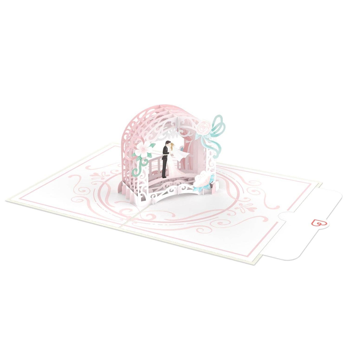 Bride and groom pop-up card | 3D wedding card, greeting card