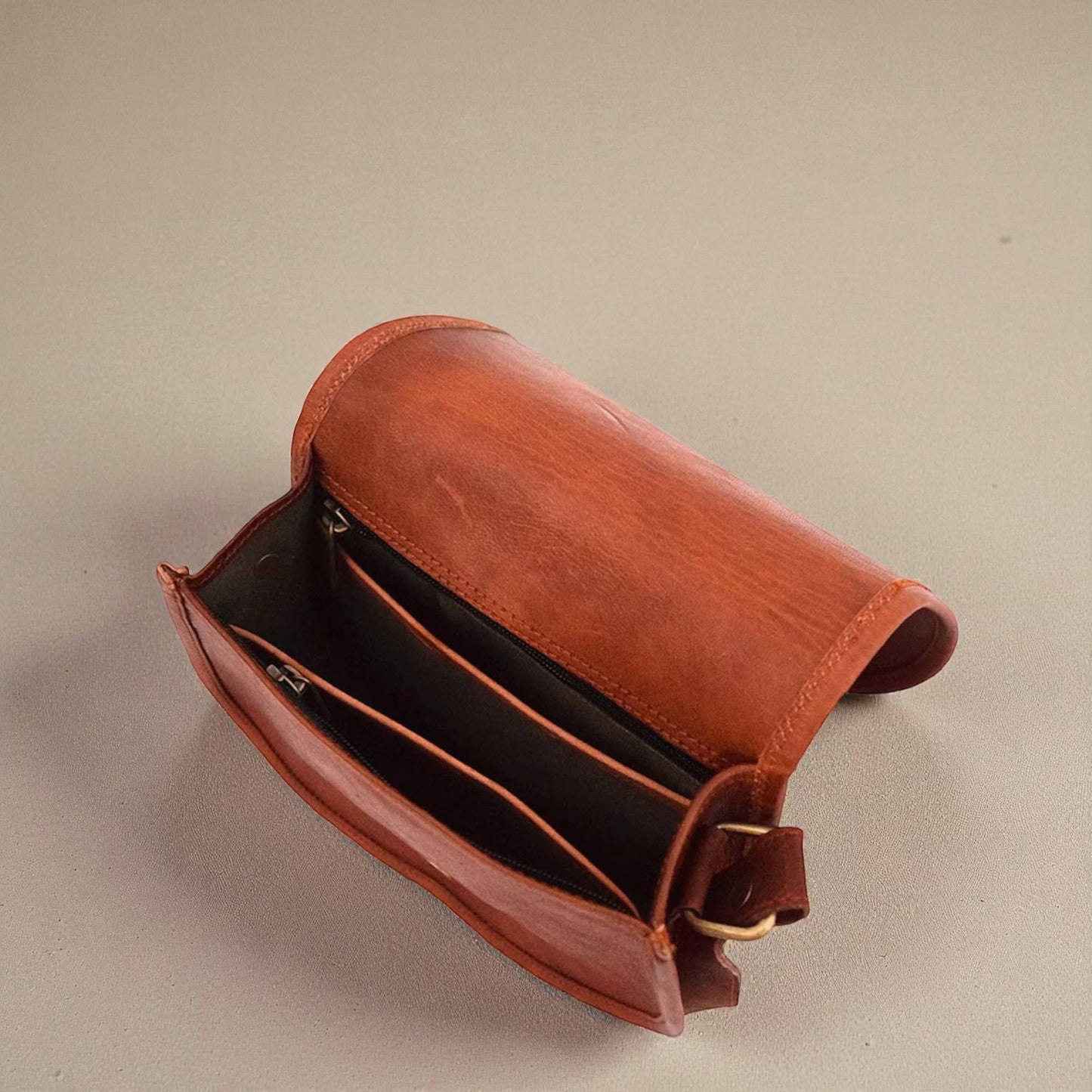 Leather Crossbody Satchel Bag Vintage Purses Handbag 11 inch