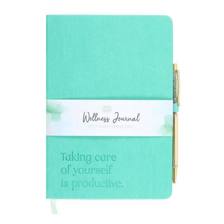 A5 Wellness Journal with Aventurine Pen