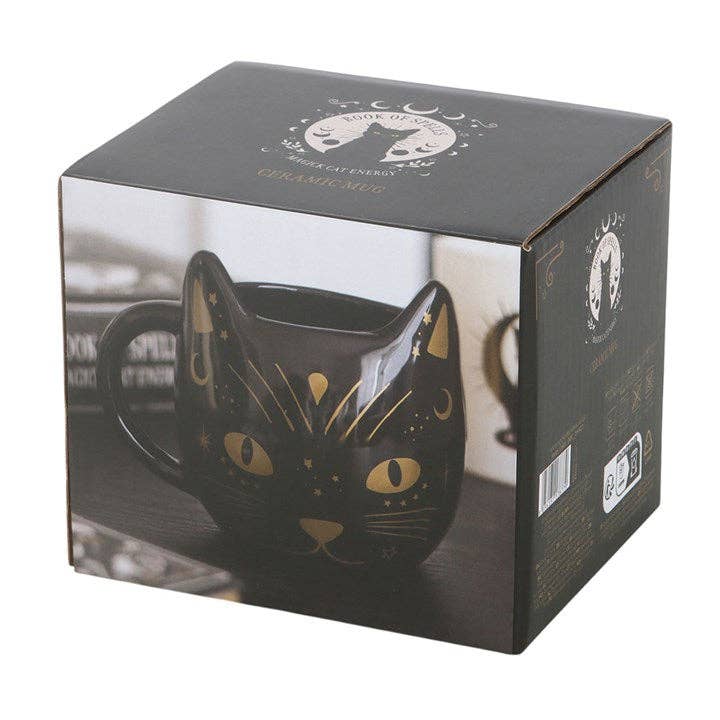 Black Cat Face Mug