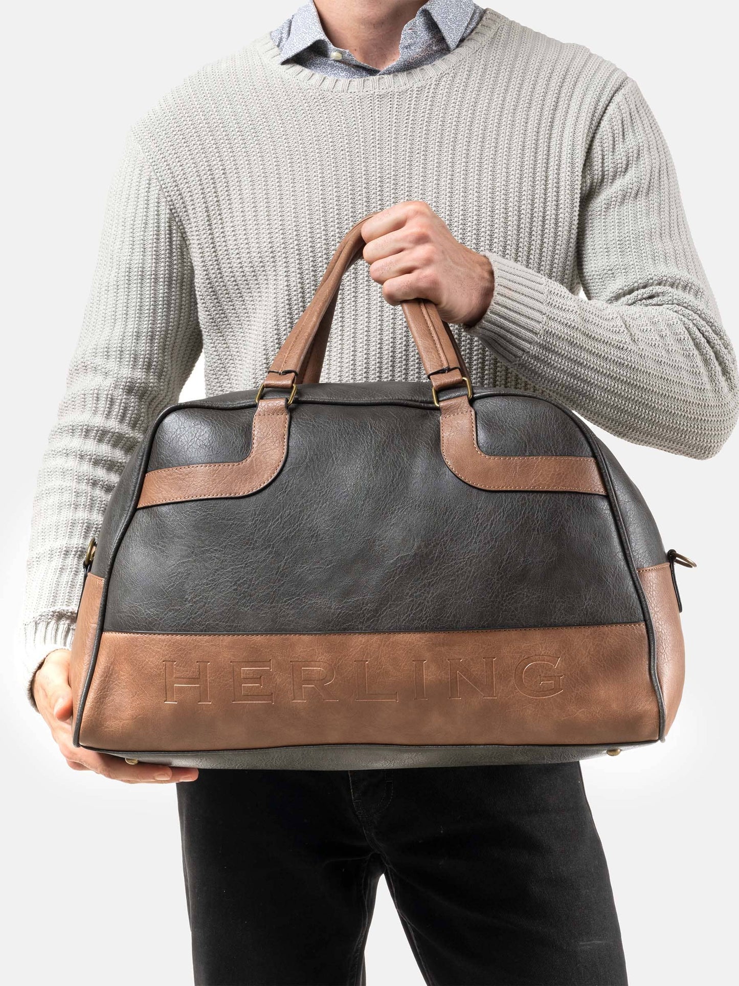 ROWAN - Travel bag: COFFEE BROWN