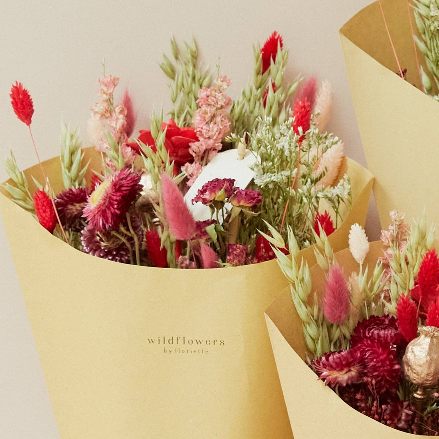 Dried Flowers - Field bouquet - Red Allure: Small