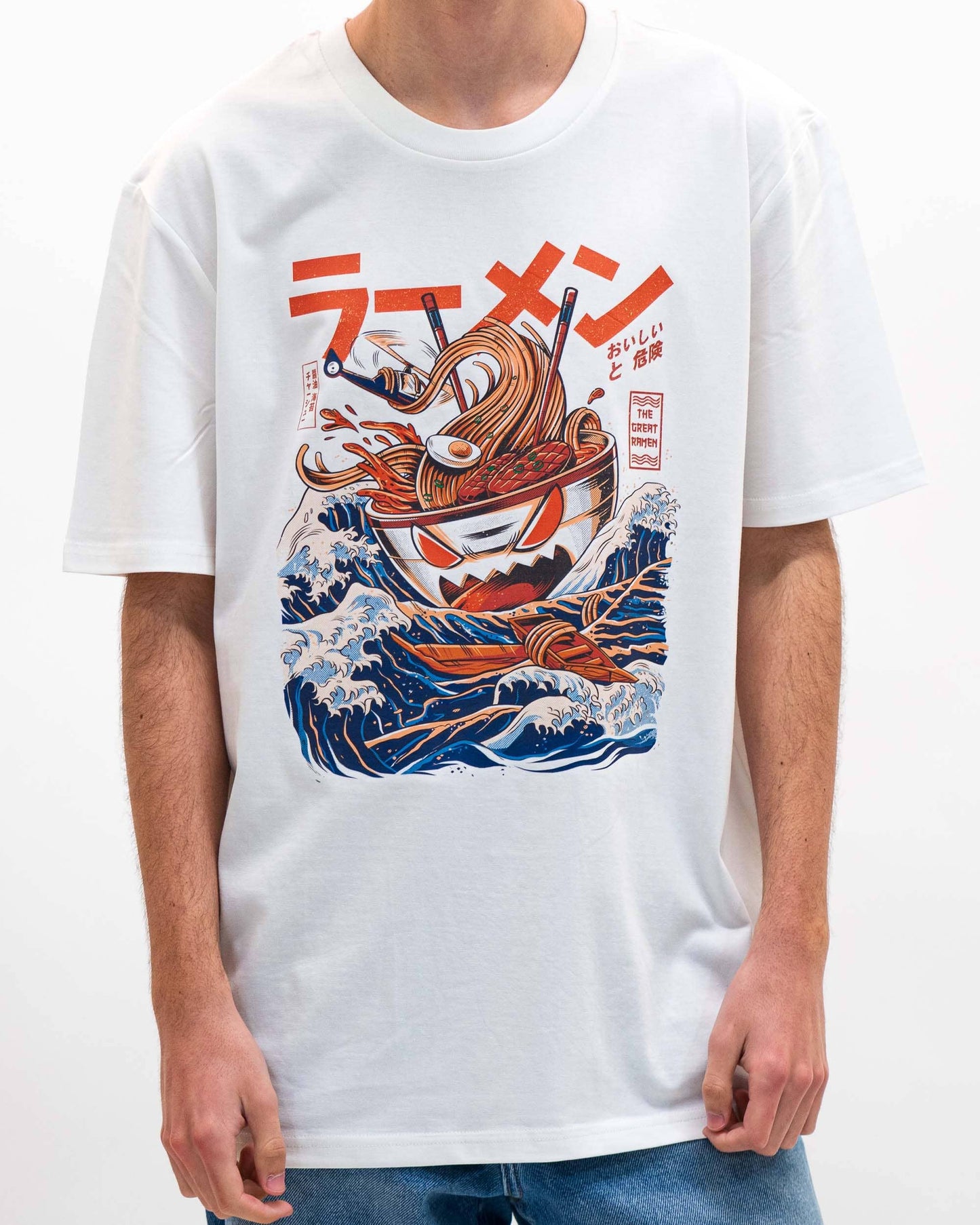 The Great Ramen Of Kanagawa Tee - Manga Tee: L