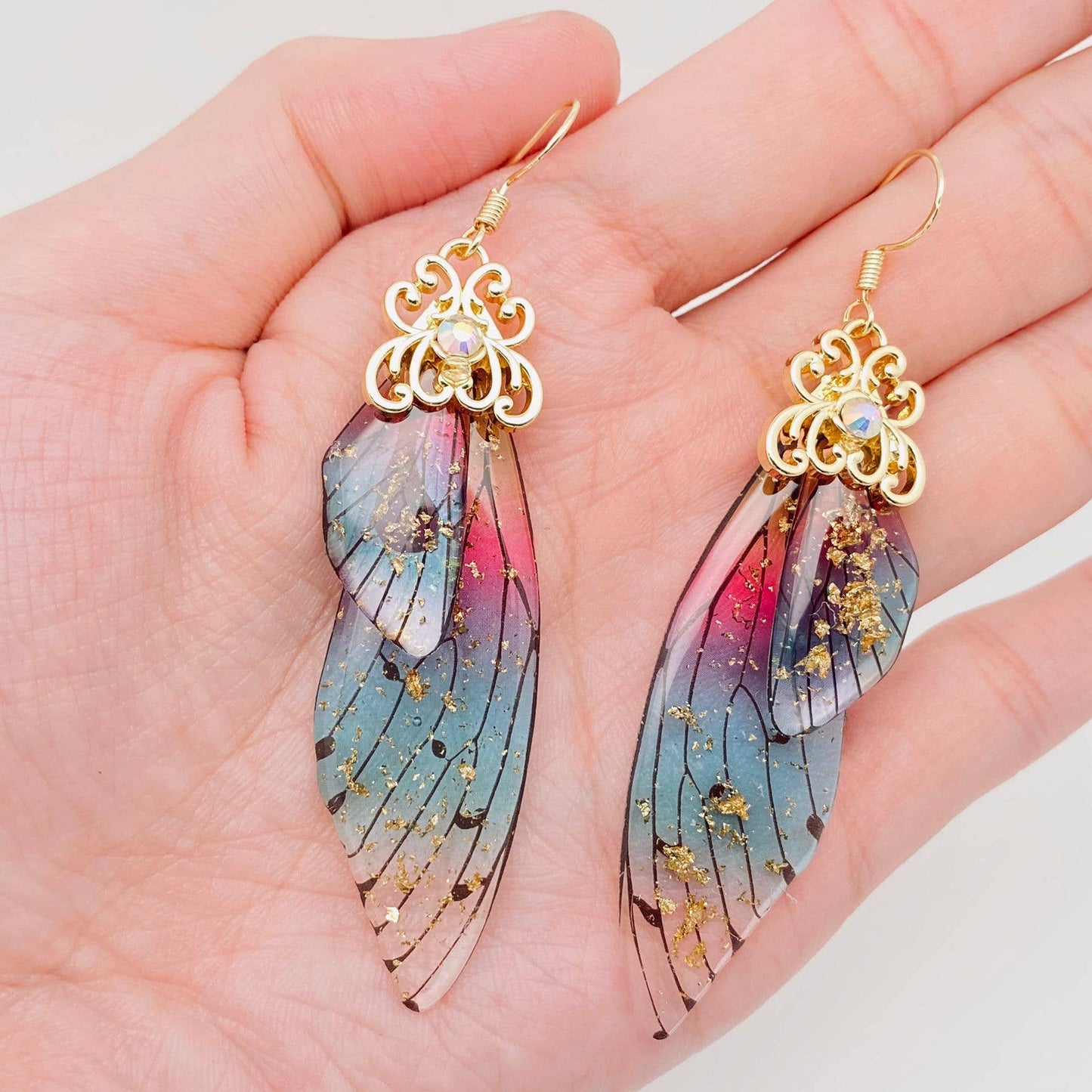 Handmade Fairy Wings Earrings Insect Butterfly Wing