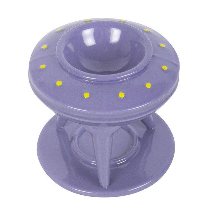 UFO Wax Burner with Lime Alien Wax Melt
