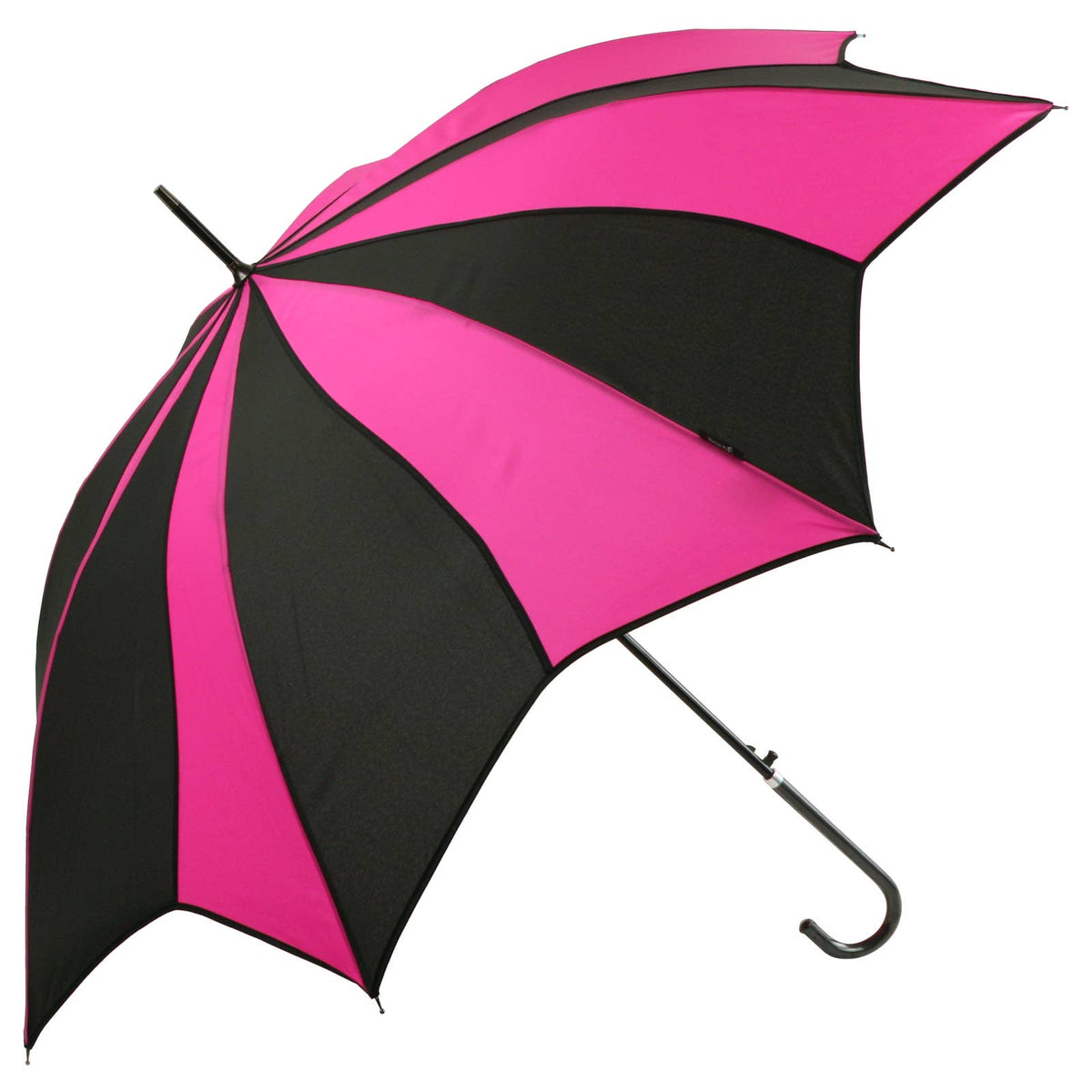 Pink and Black Swirl Umbrella - EDSSWPIB