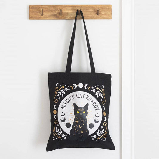 Black Magick Cat Energy Tote Bag