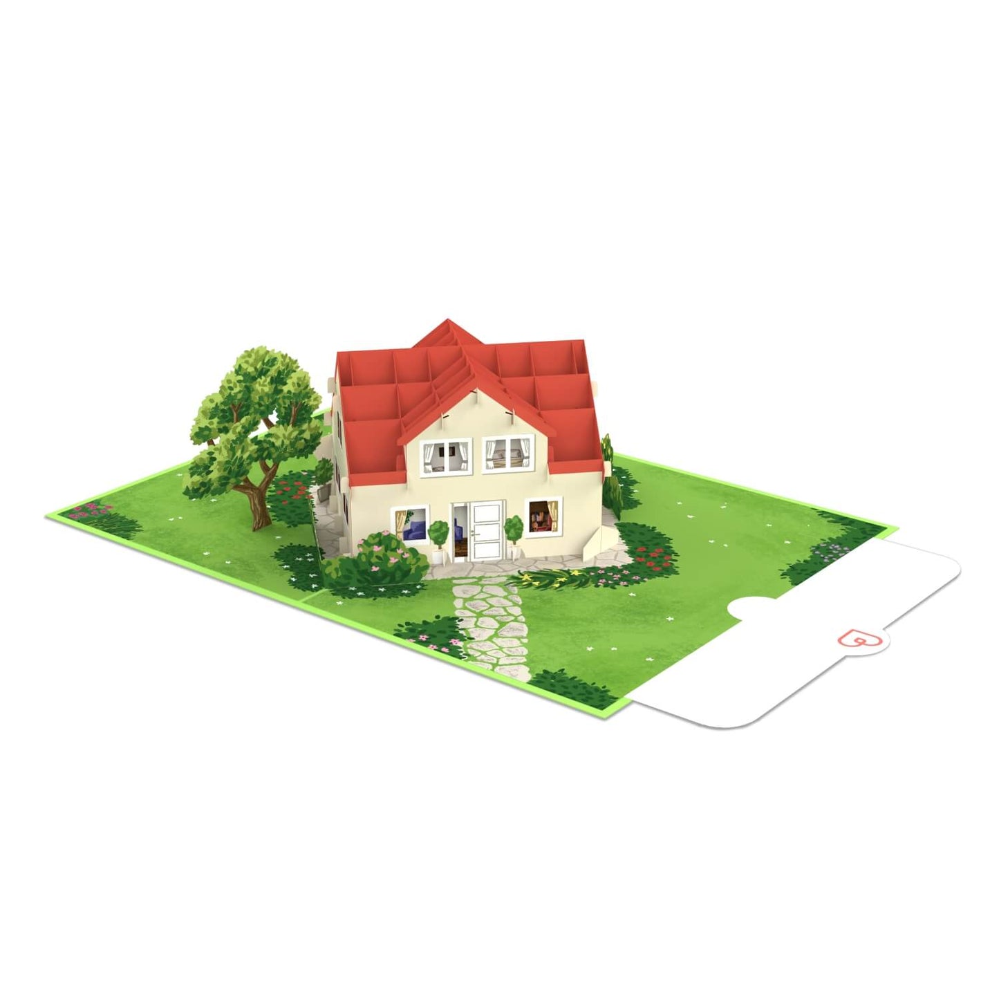 House with garden pop-up card