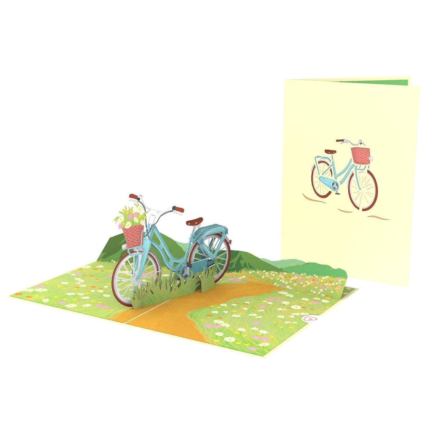 Bicycle with flower pop-up card