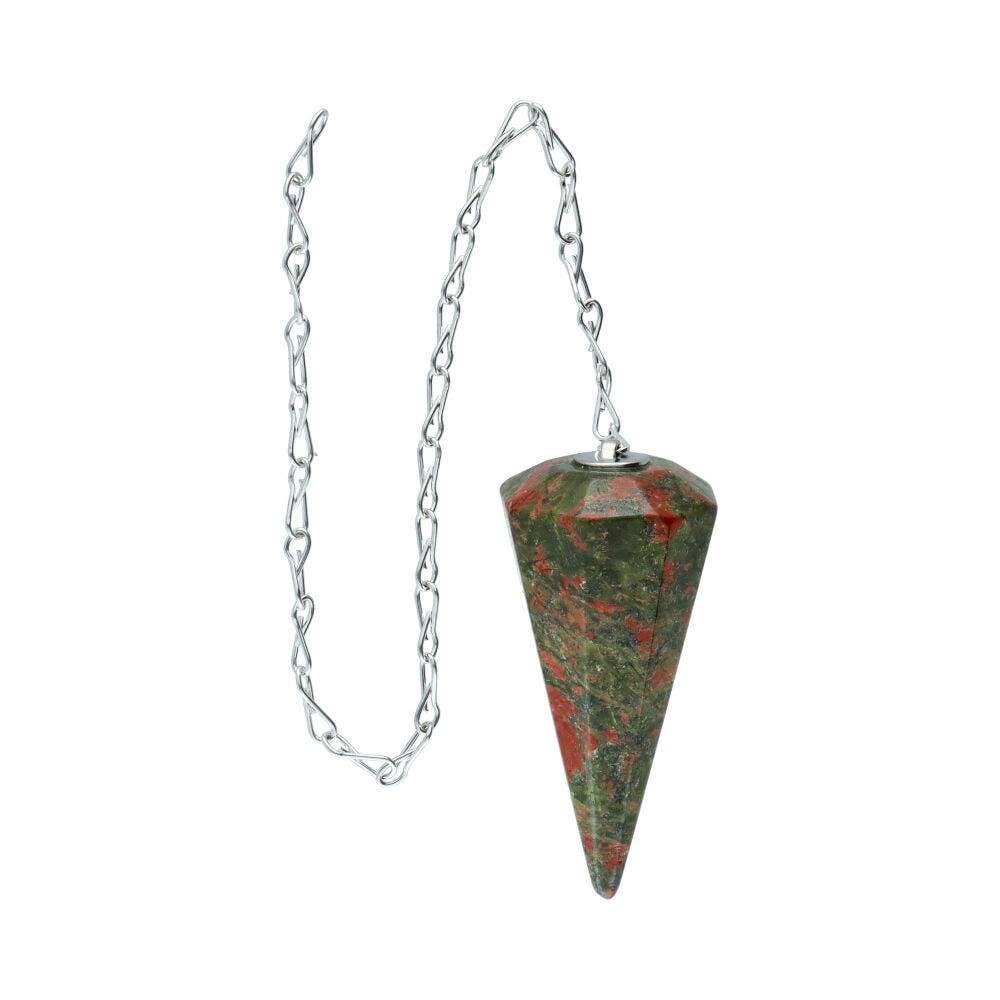 Faceted Unakite Jasper Pendulum (FAC50)