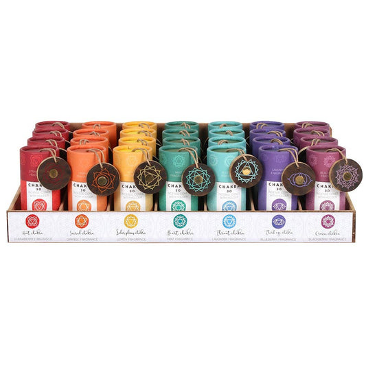 Set of 28 Chakra Balancing Incense Cone Gift Sets in Display