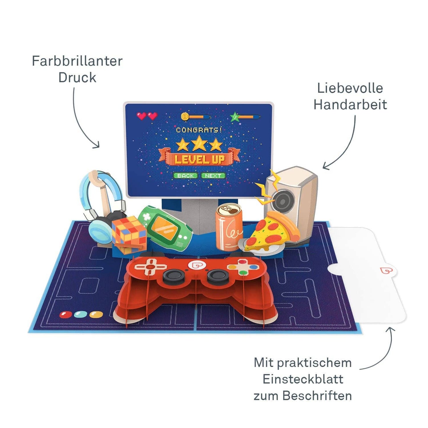 Pop-up-Karte Gaming-Controller