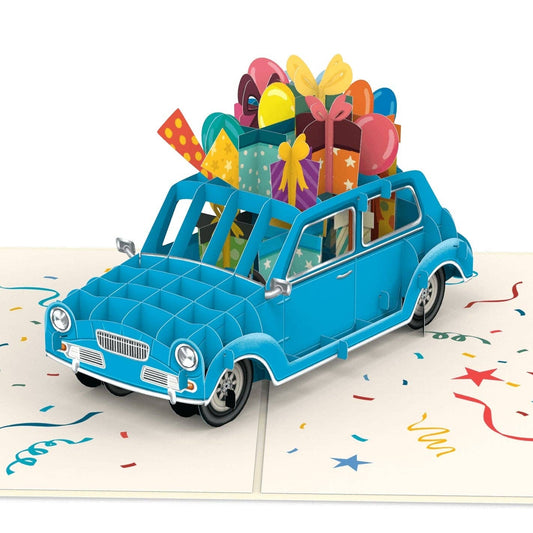 Birthday car pop-up card
