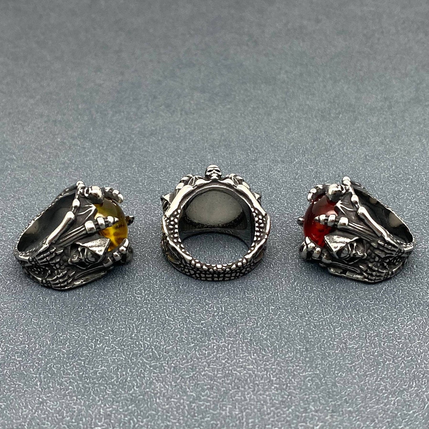 Skull Demon Eyes Stainless Steel Ring - MJ/MR/GT
