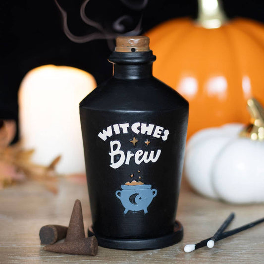 Witches Brew Potion Bottle Halloween Incense Cone Burner