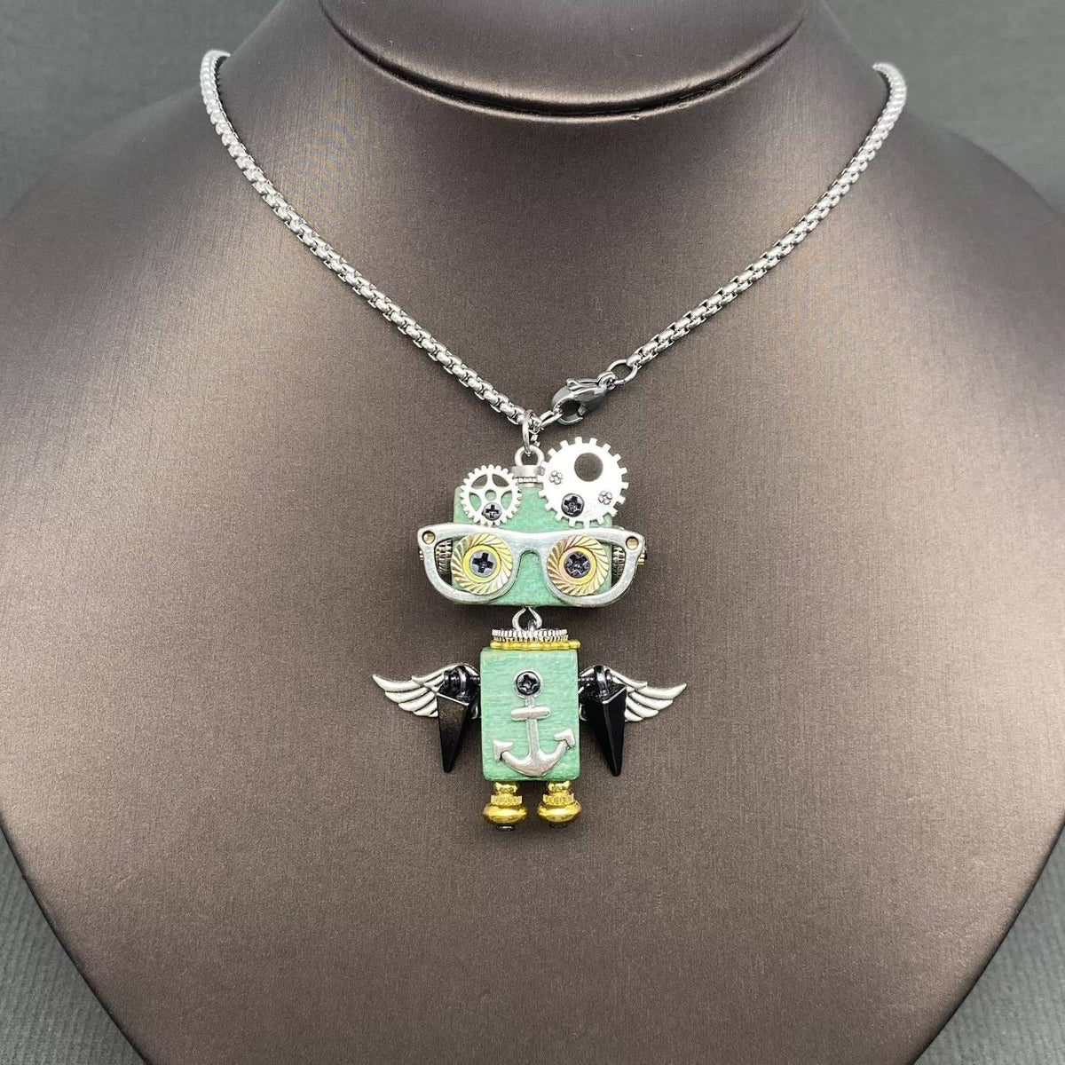Multiple Styles Handmade Robot Charm Necklace - MIO72915