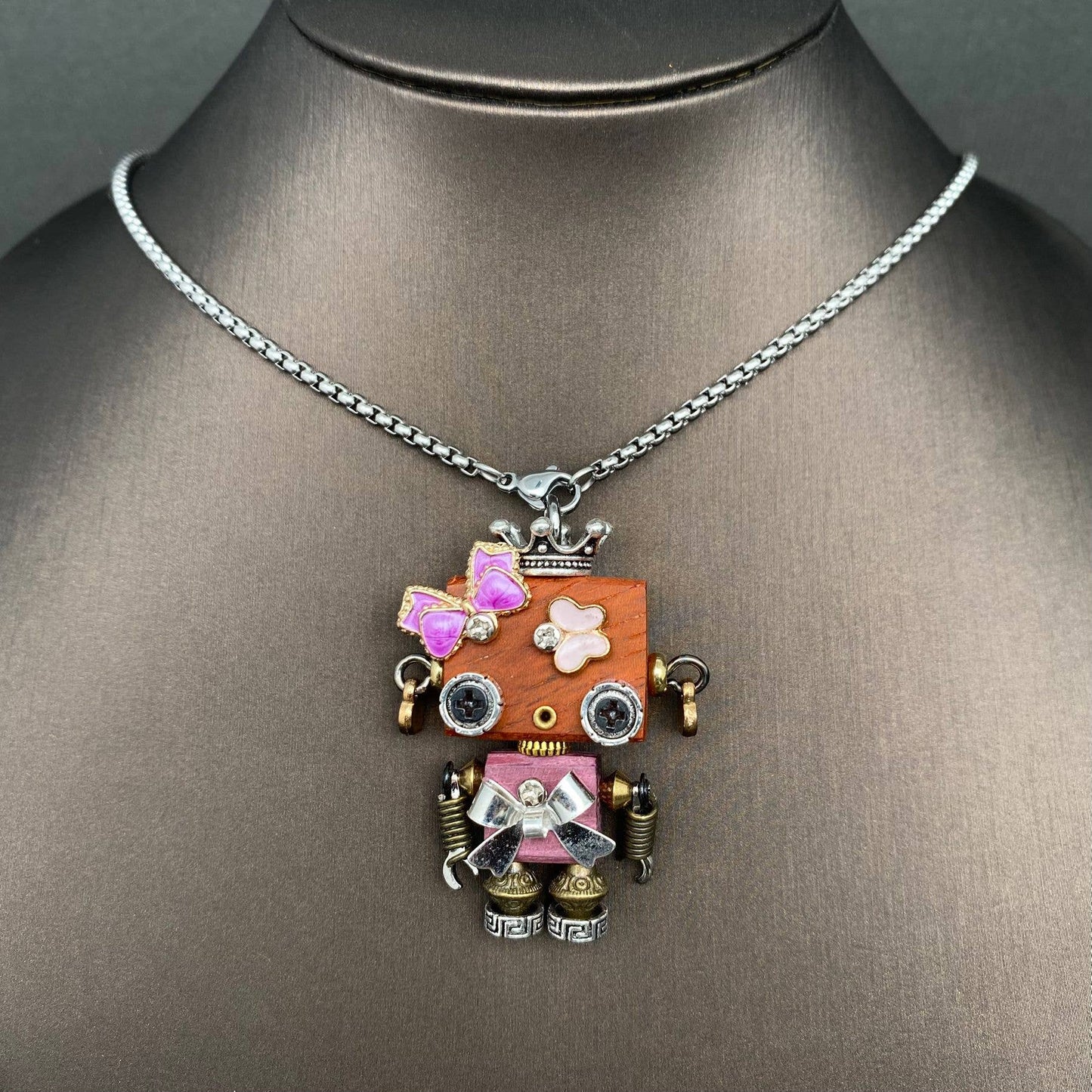 Multiple Styles Handmade Robot Charm Necklace - MIO68929