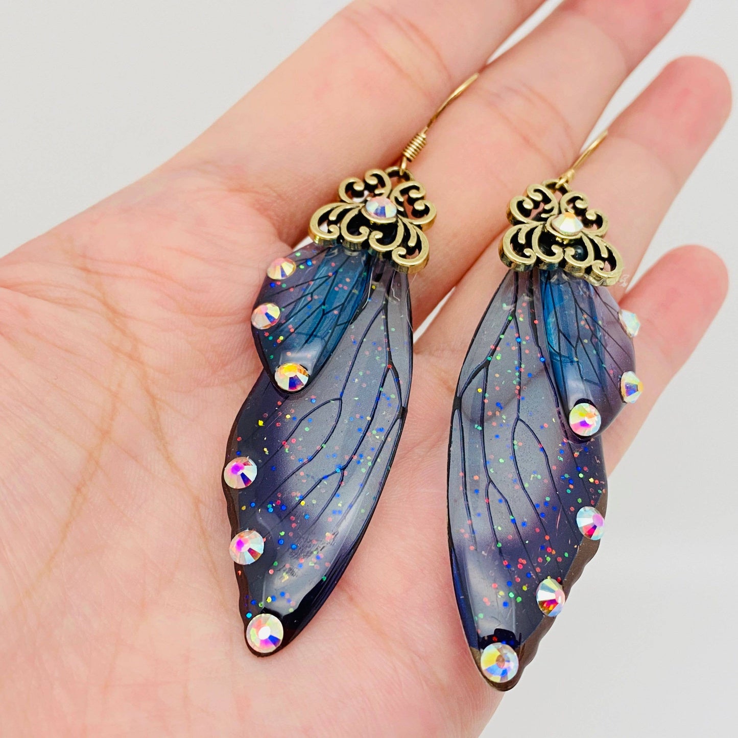 Handmade Fairy Wings Earrings Insect Butterfly Wing