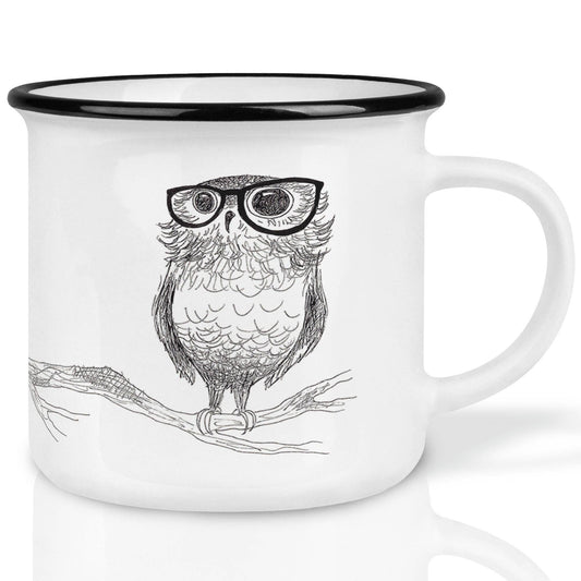 Ceramic mug — spectacled owl