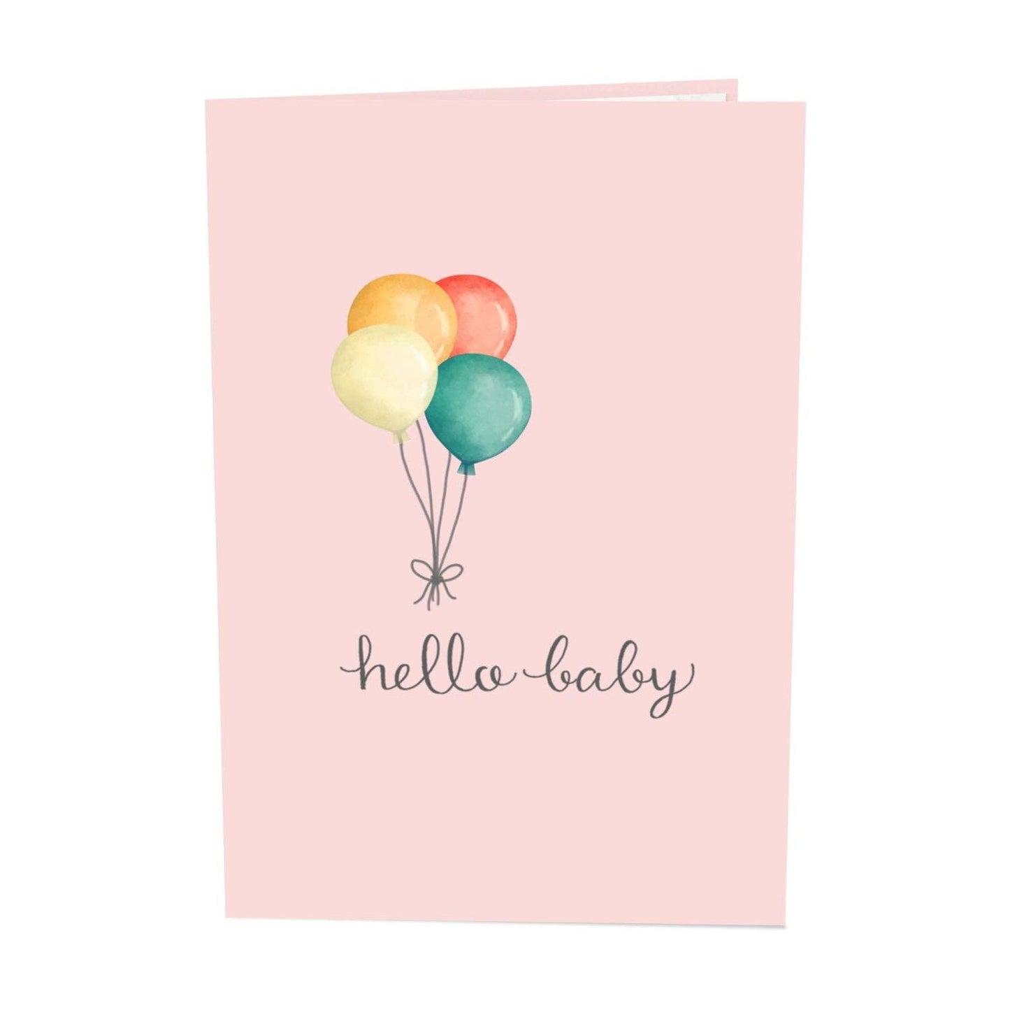 Baby elephant (pink) pop-up card