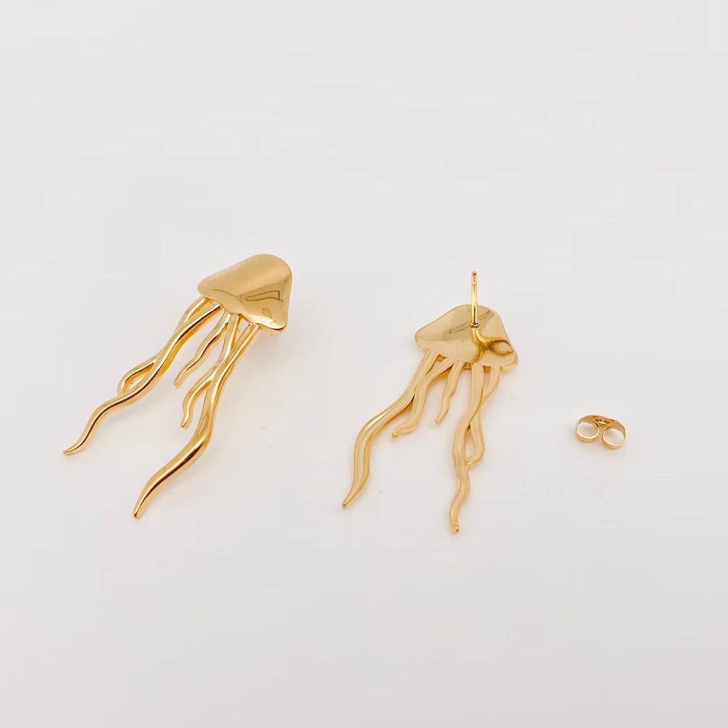 Jellyfish Earrings - 18K Gold Plated Stainless Steel
