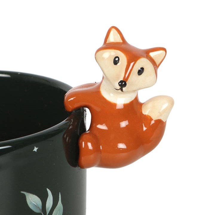 Green Forest Print Plant Pot with Fox
