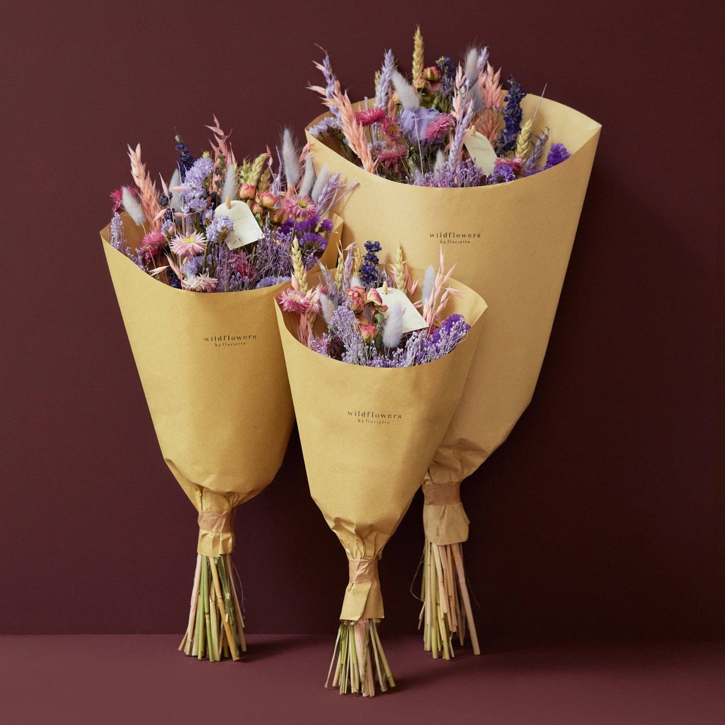Dried Flowers - Field Bouquet - Purple Glow: Medium