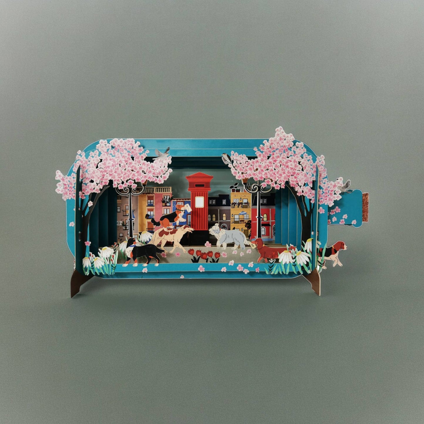 MIB292 -Message in a Bottle Pop Up Card -Dogs