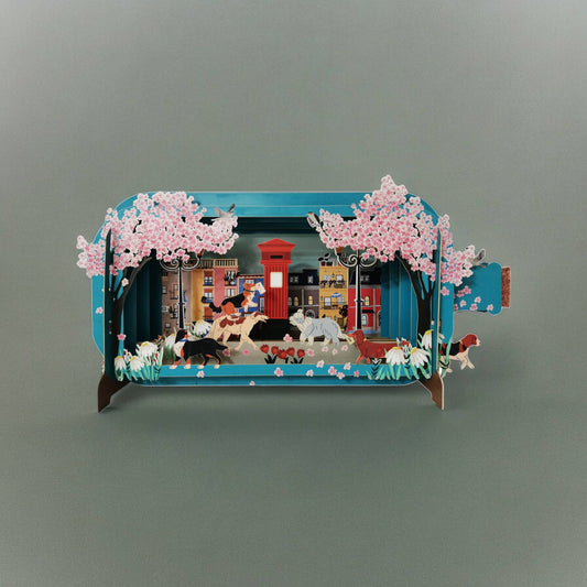 MIB292 -Message in a Bottle Pop Up Card -Dogs