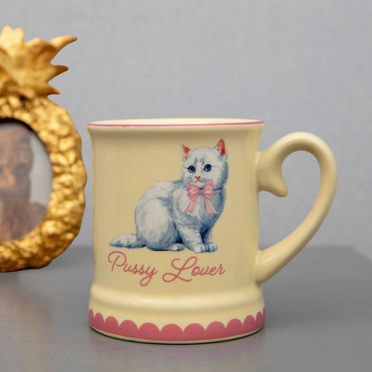 Pussy Lover Joke Mug – Funny Cat Themed Mug - Novelty Gifts