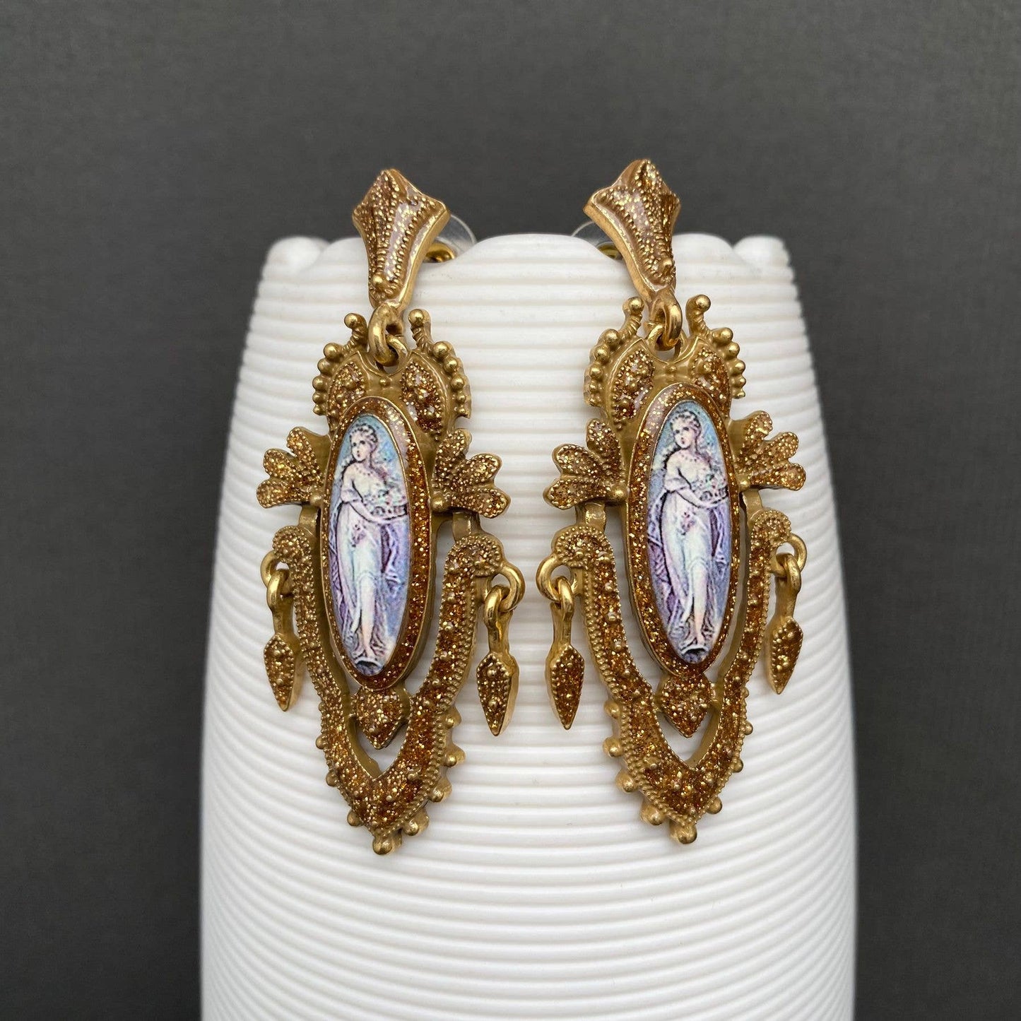 Vintage Portrait Earrings