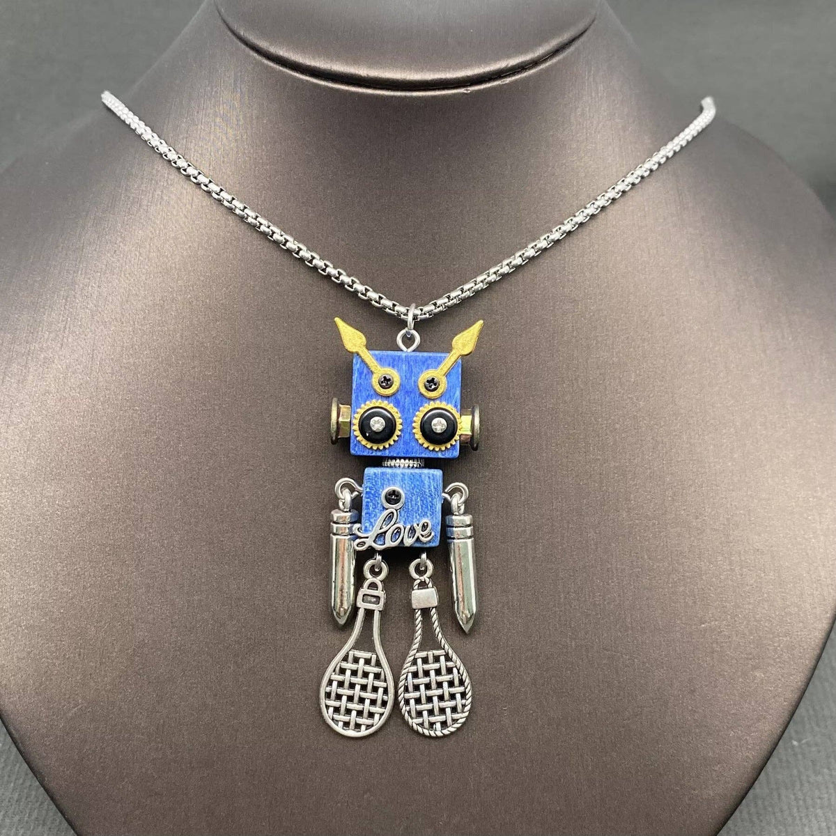 Multiple Styles Handmade Robot Charm Necklace - MIO72916