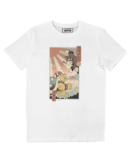 Kaiju Smash T-shirt - Japanese manga t-shirt: White / XL