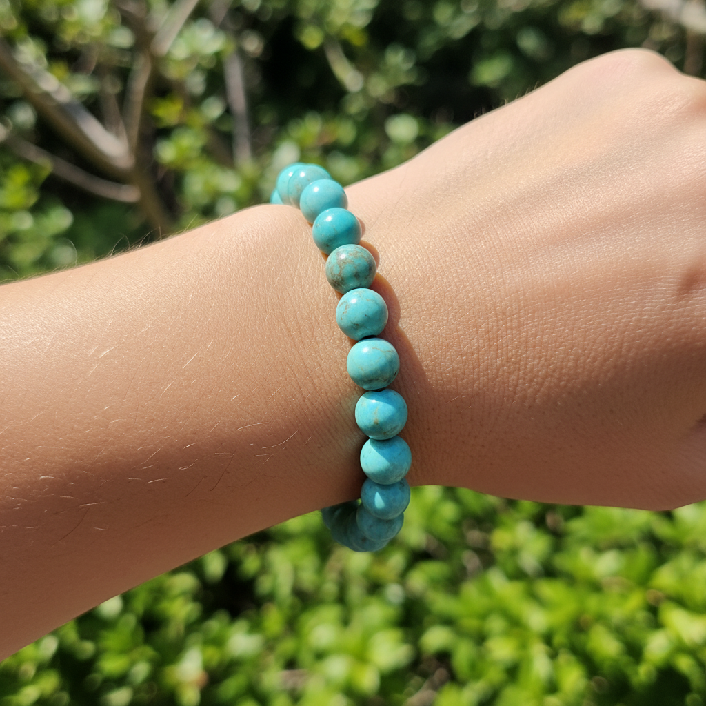 Beaded bracelet - Turquoise EXTRA (8 mm)