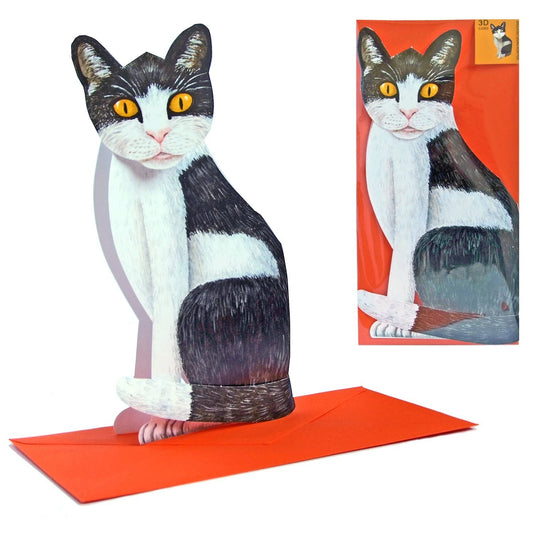 3D animal card sitting cat