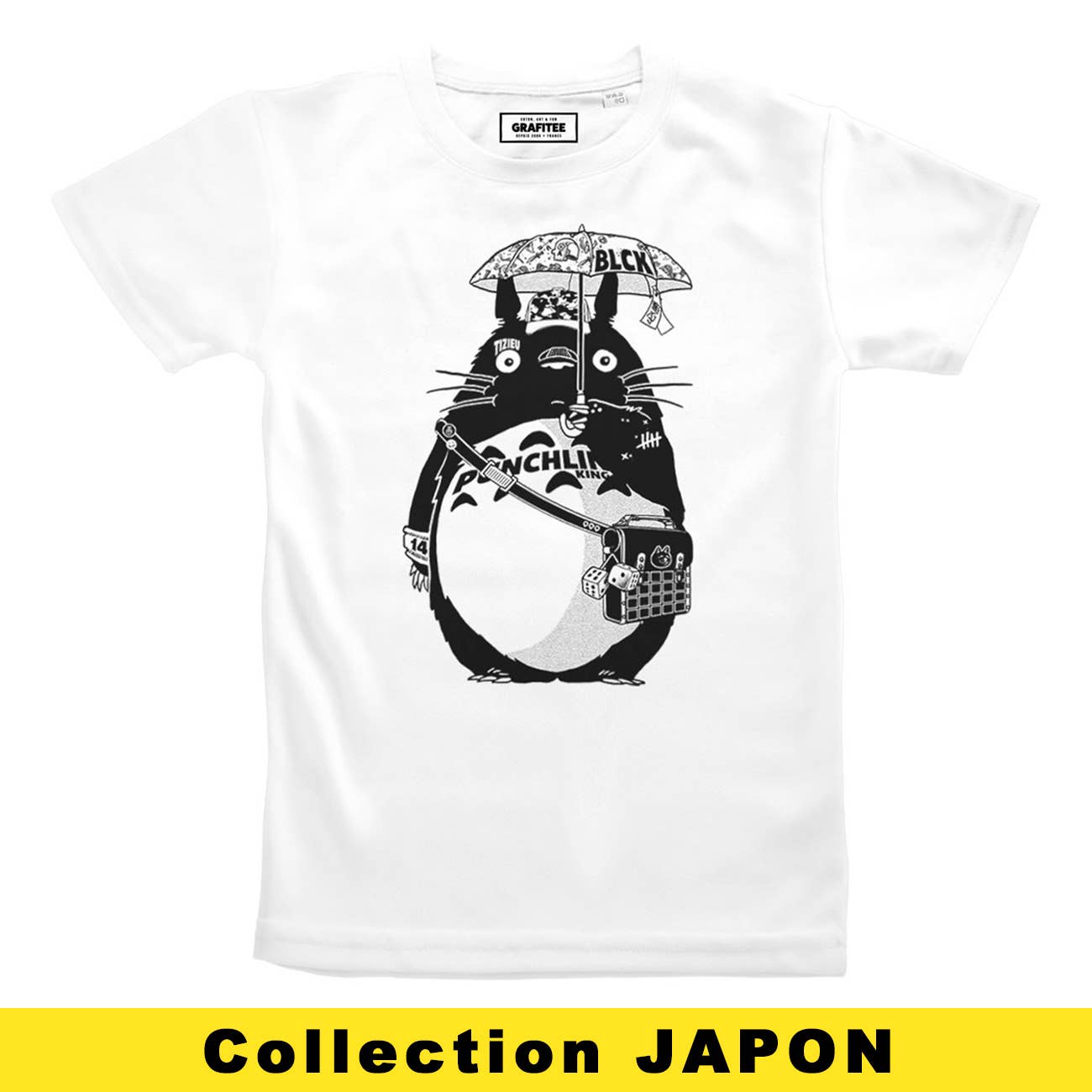 Street Totoro Tee - Totoro Tattoo Graphic Tee Shirt