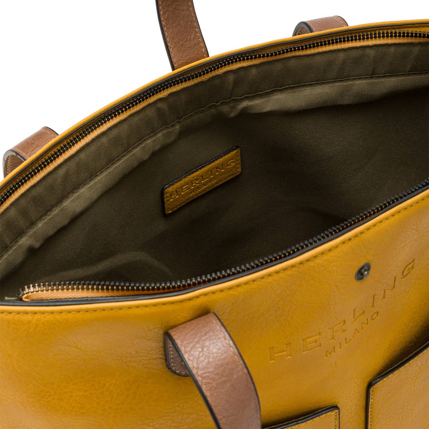 BERAUD - Women's shopper bag with shoulder strap: COFFEE BROWN