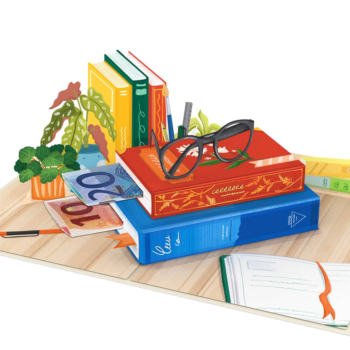 Book voucher pop-up card