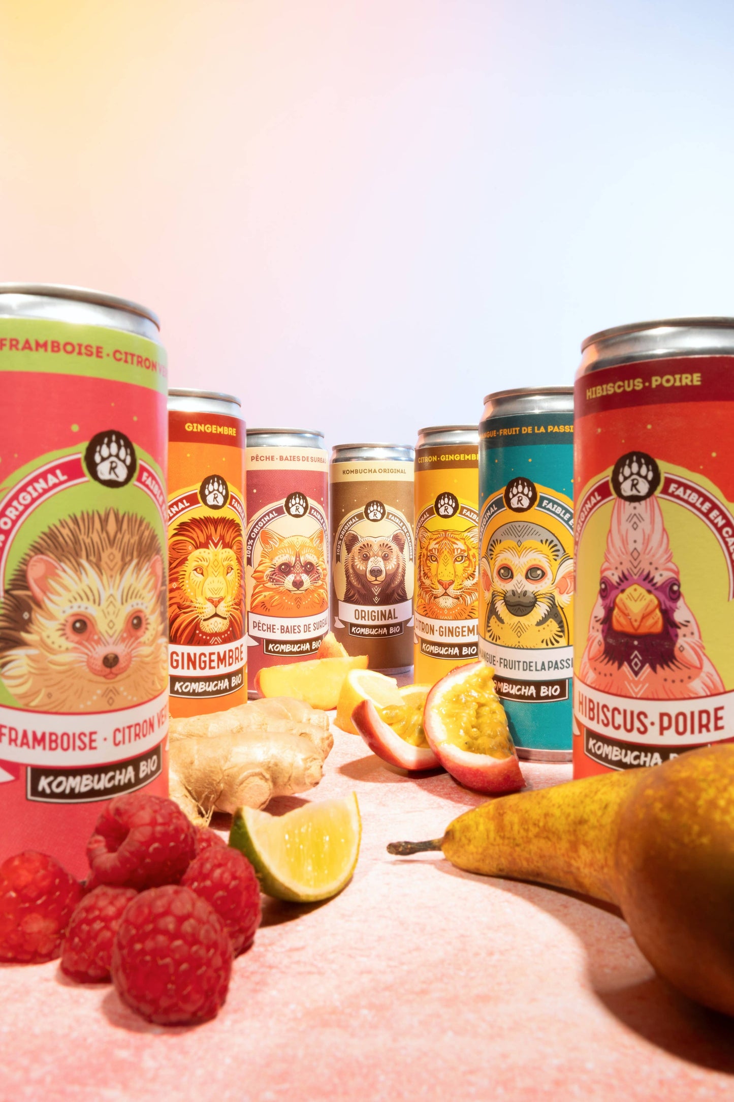 R-KOMBUCHA - Peach & Elderberry - 33cl can