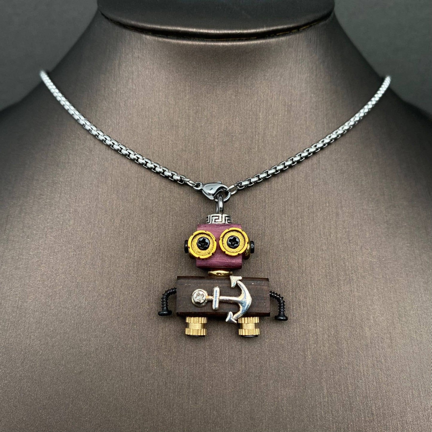 Multiple Styles Handmade Robot Charm Necklace - MIO68928