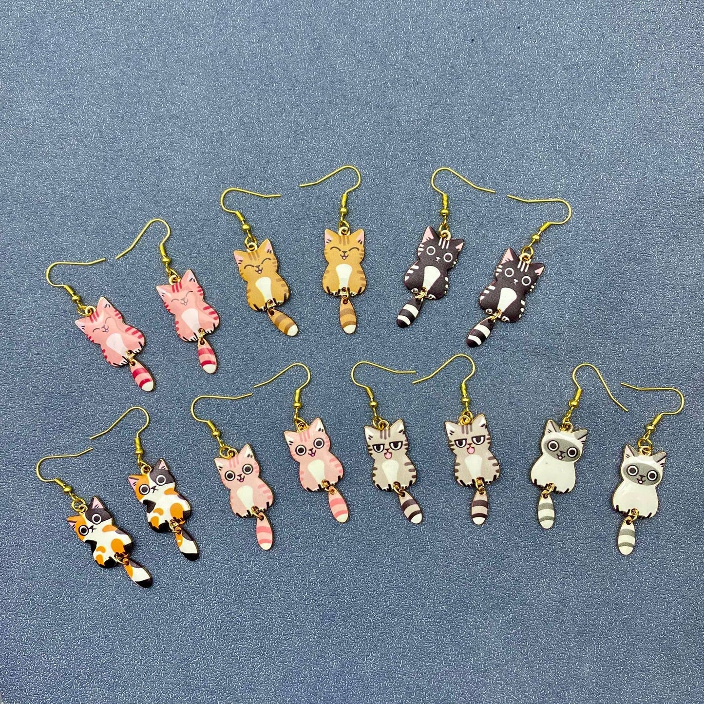 Multi-style Cat Dangle Earrings - YK : G