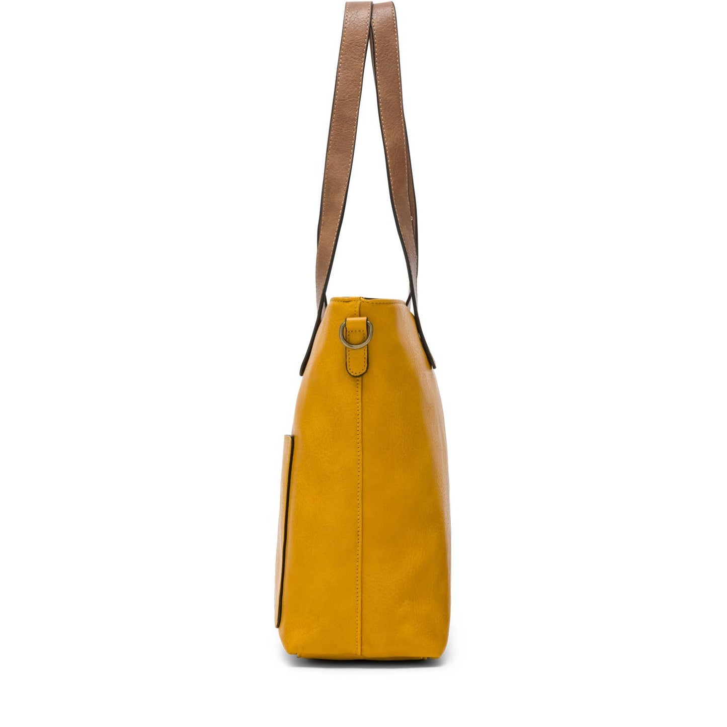 BERAUD - Women's shopper bag with shoulder strap: COFFEE BROWN