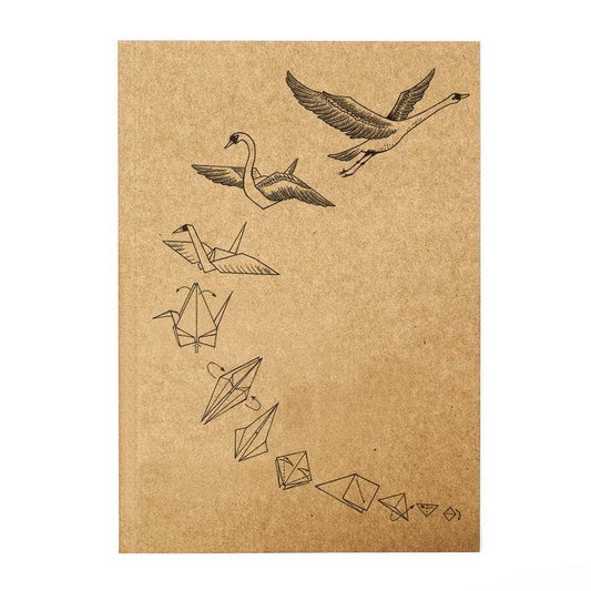 Notebook [recycled paper] - Origami swan: DIN A5