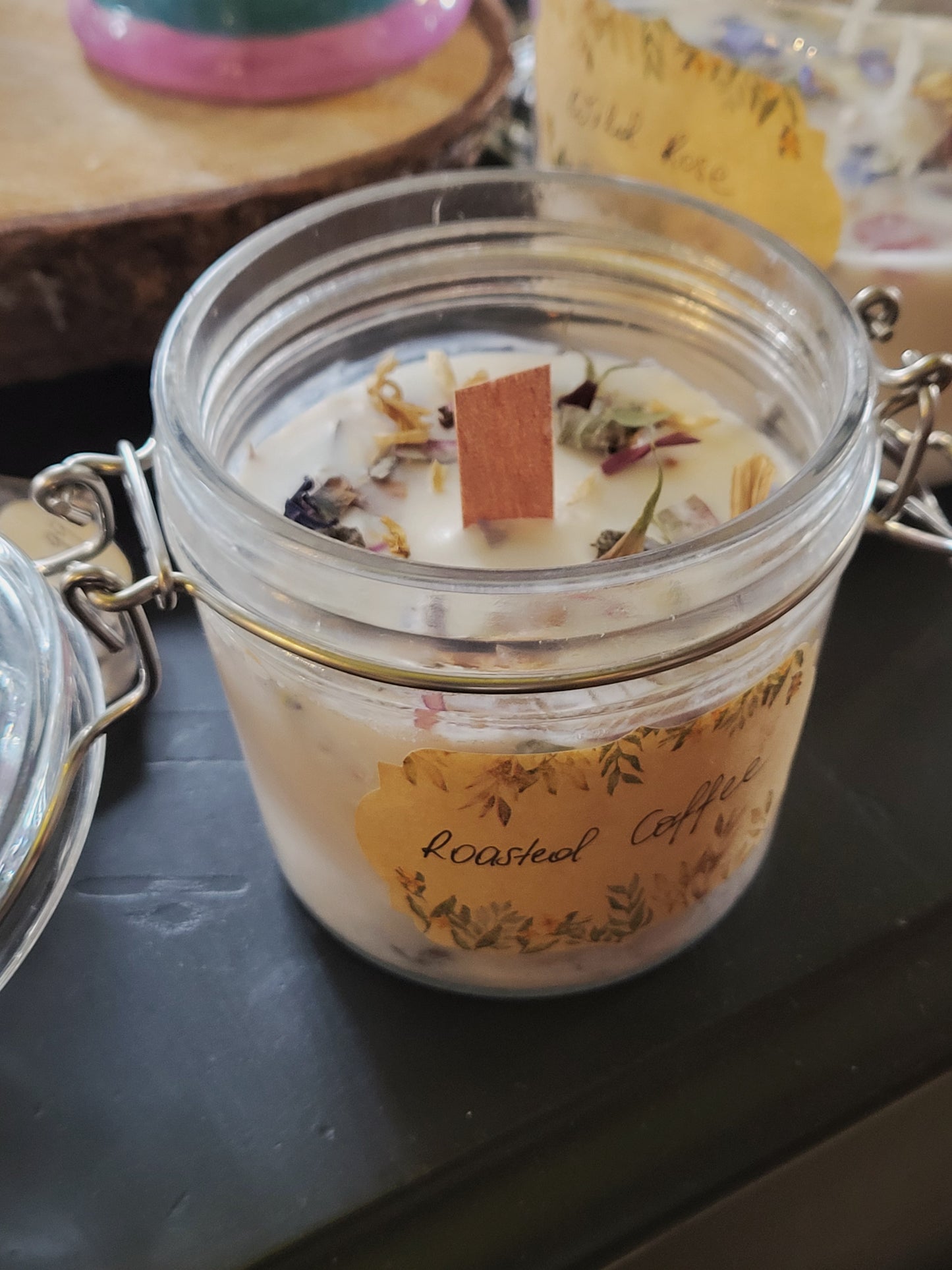 Homemade Candle Roasted Coffee Jar