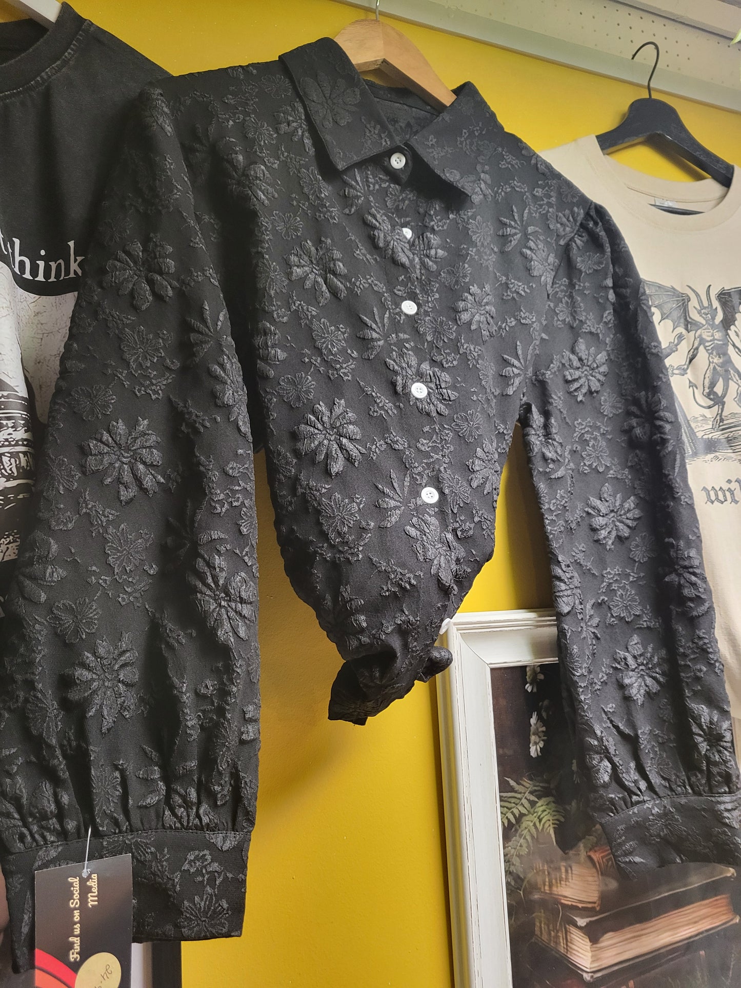 Unique Vintage Blouse Black