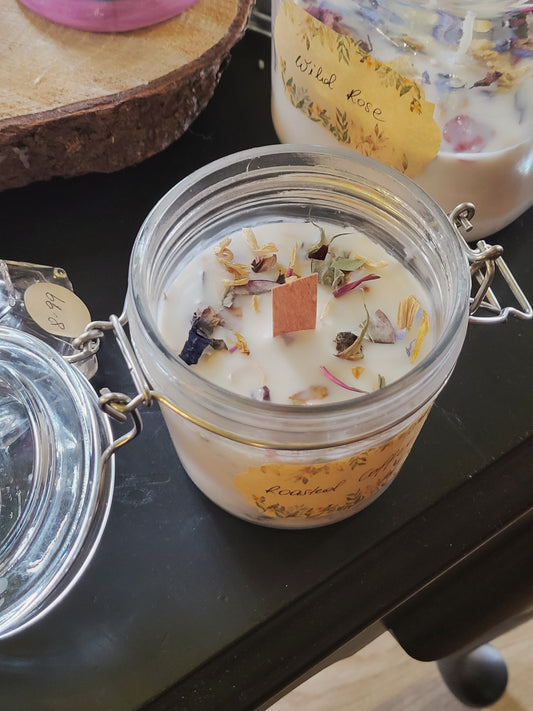 Homemade Candle Roasted Coffee Jar